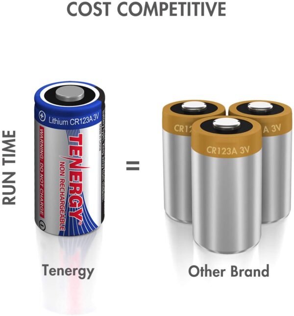 Tenergy Batería CR123A 3V