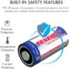 Tenergy Batería CR123A 3V