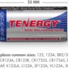 Tenergy Batería CR123A 3V