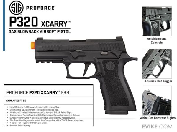 SIG Sauer ProForce P320 XCARRY Pistola GBB